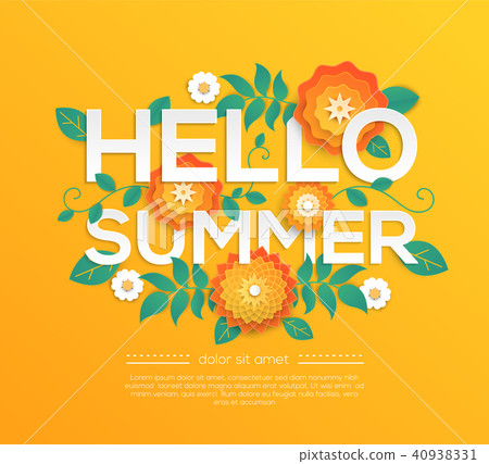 Hello summer - modern vector colorful illustration Hello summer - modern vector colorful illustration 40938331