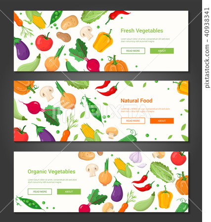 Natural food - set of modern colorful vector... - Stock Illustration ...