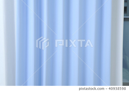 背景材料淺藍色窗簾 背景材料淺藍色窗簾 40938598