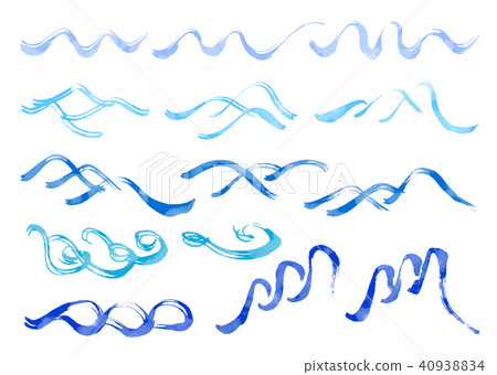 Writing brilliant wave 1 watercolor - Stock Illustration [40938834