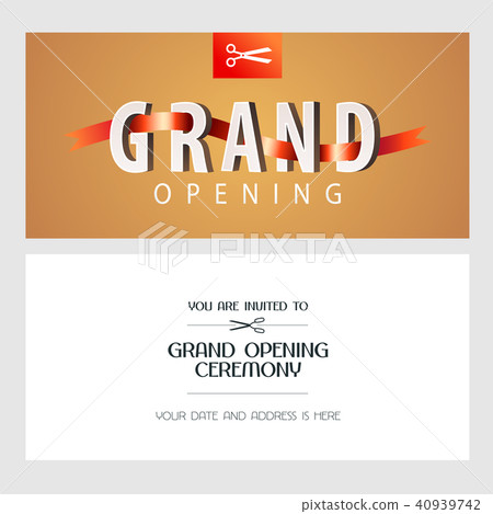Grand opening banner with elegant background Grand opening banner with elegant background 40939742