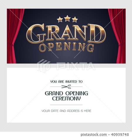 Grand opening vector illustration, invitation 40939748