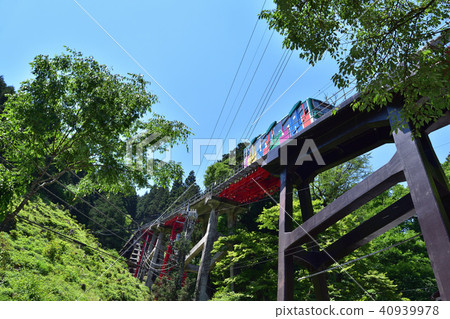 Otori mountain climbing railway cable car and blue sky 40939978