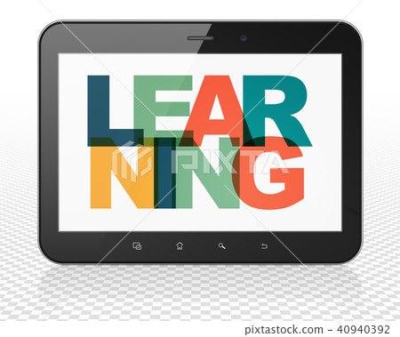 Learning concept: Tablet Pc Computer with Learning on  display 40940392