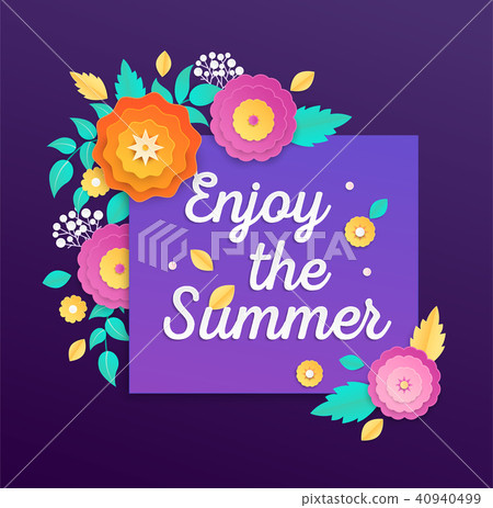 Enjoy the summer - modern vector colorful illustration Enjoy the summer - modern vector colorful illustration 40940499