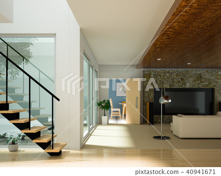 Courtyard and living room Courtyard and living room 40941671