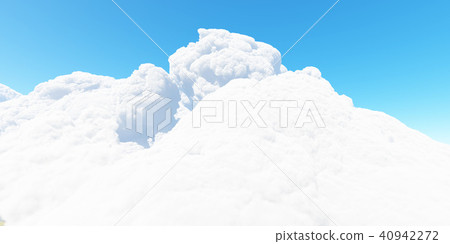 Blue sky with white clouds 3d render 40942272