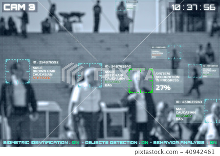 Simulation of a screen of cctv cameras 40942461