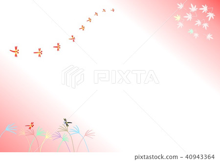 晚霞紅色蜻蜓框架 40943364