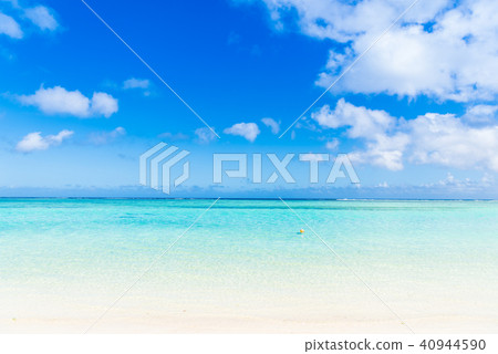 夏天圖像海，海灘，藍天 40944590