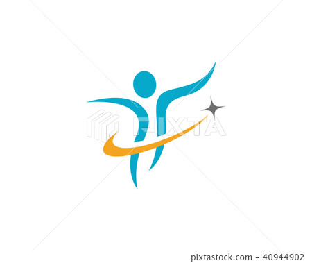 Human character logo sign Human character logo sign 40944902