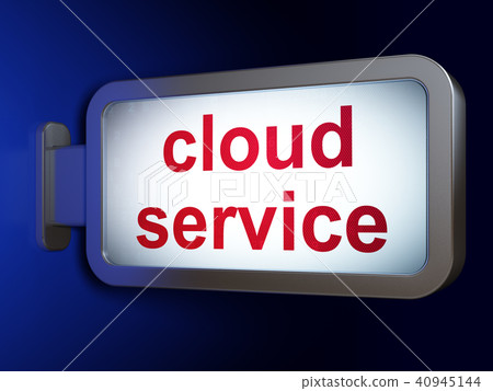 Cloud computing concept: Cloud Service on billboard background 40945144