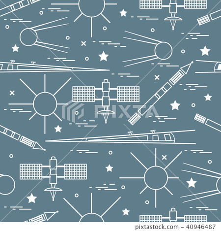Seamless pattern with variety space exploration Seamless pattern with variety space exploration 40946487