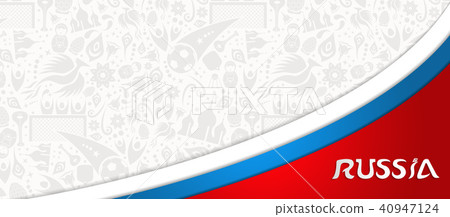 Russian Sport Event Web Banner Background Stock Illustration