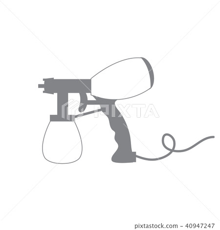 Stylized icon of a colored airbrush 40947247