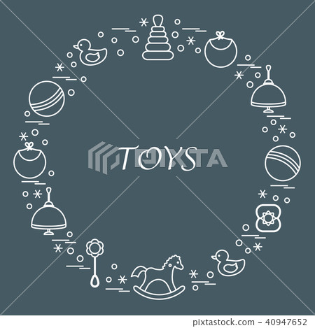 kids elements arranged in a circle 40947652