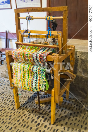 Old wooden loom in an abbey 40947704