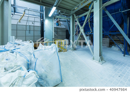 Fiberglass production industry equipment at manufacture background Fiberglass production industry equipment at manufacture background 40947984