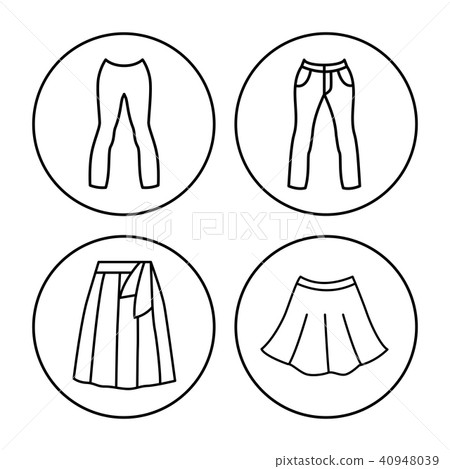Icons set of female wear-Vector Iconic.. Icons set of female wear-Vector Iconic.. 40948039