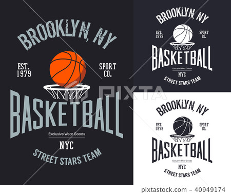 Streetball or urban sport team badge or sign 40949174