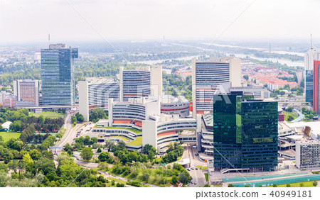 Panoramic view of UNO city in Vienna, Austria Panoramic view of UNO city in Vienna, Austria 40949181
