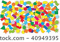 Vector illustration - crumbling colored confetti 40949395