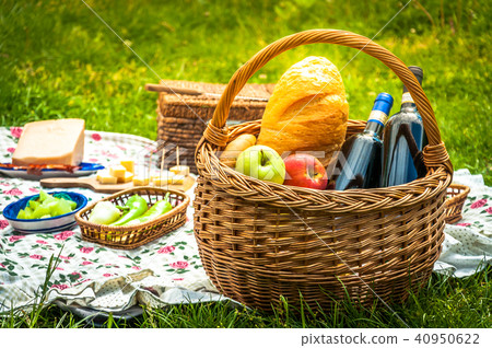 Picnic scene in the park 40950622