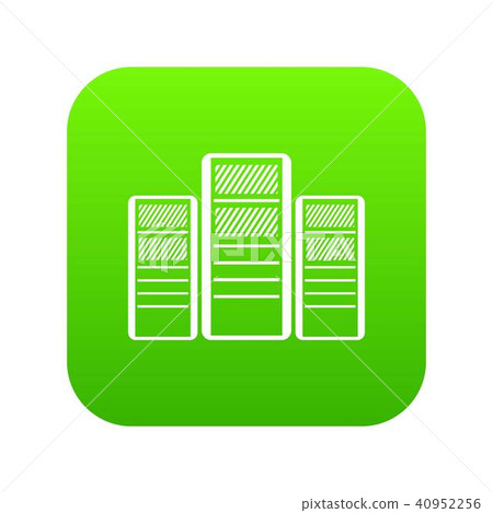 Database servers icon digital green - Stock Illustration [40952256] - PIXTA