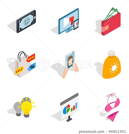Missy icons set, isometric style Missy icons set, isometric style 40952301