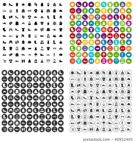 100 rags icons set vector variant - Stock Illustration [40952405] - PIXTA