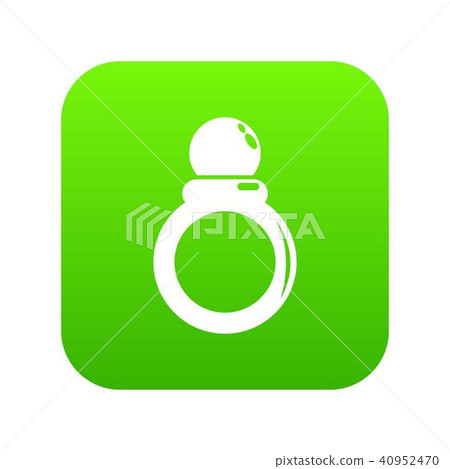 Ring icon green vector Ring icon green vector 40952470