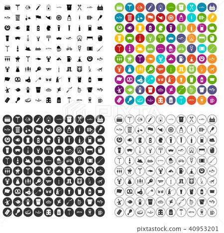 100 beer icons set vector variant 100 beer icons set vector variant 40953201