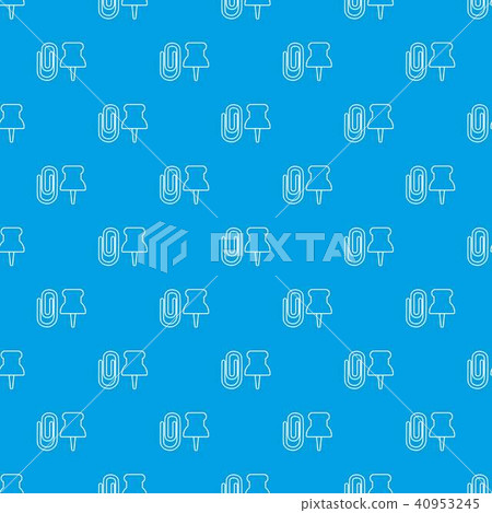 Paper clip pattern vector seamless blue 40953245