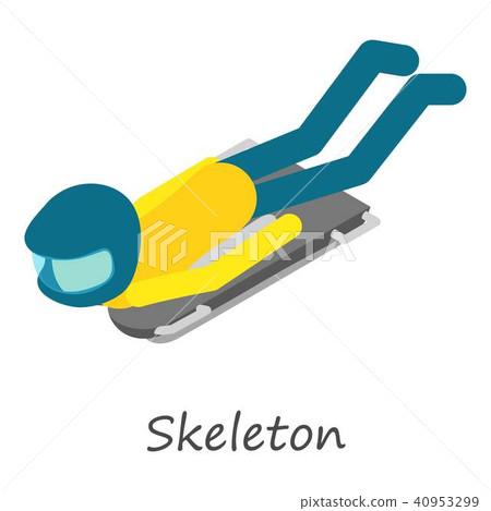 Skeleton icon, isometric style Skeleton icon, isometric style 40953299