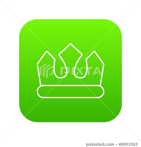 Bronze crown icon green vector Bronze crown icon green vector 40953303