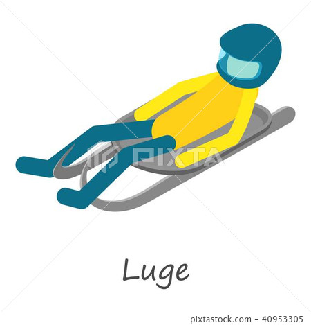 Luge sport icon, isometric style Luge sport icon, isometric style 40953305