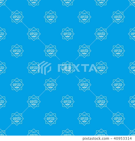 Men hipster style pattern vector seamless blue Men hipster style pattern vector seamless blue 40953314