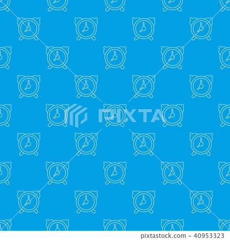 Alarm clock pattern vector seamless blue Alarm clock pattern vector seamless blue 40953323