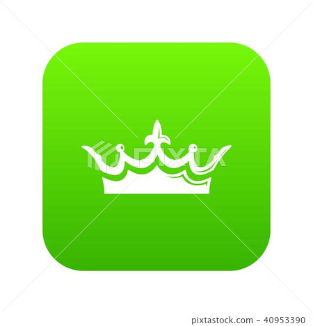 Medieval crown icon green vector - Stock Illustration [40953390] - PIXTA