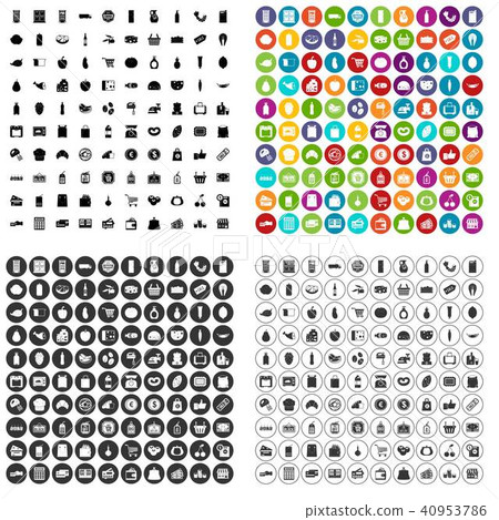 100 supermarket icons set vector variant 100 supermarket icons set vector variant 40953786