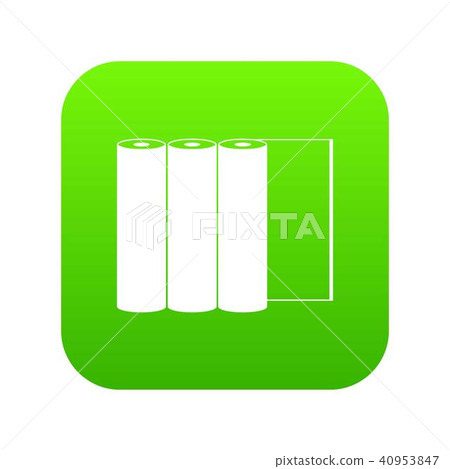 Rolls of paper icon digital green 40953847