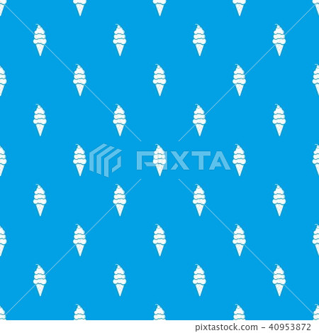 Vanilla ice cream pattern vector seamless blue - Stock Illustration ...