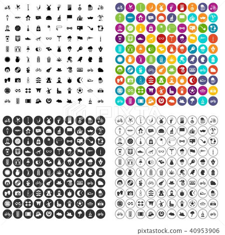 100 bicycle icons set vector variant 100 bicycle icons set vector variant 40953906