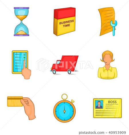 New career icons set, cartoon style New career icons set, cartoon style 40953909