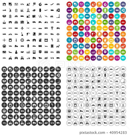 100 transport company icons set vector variant 100 transport company icons set vector variant 40954283