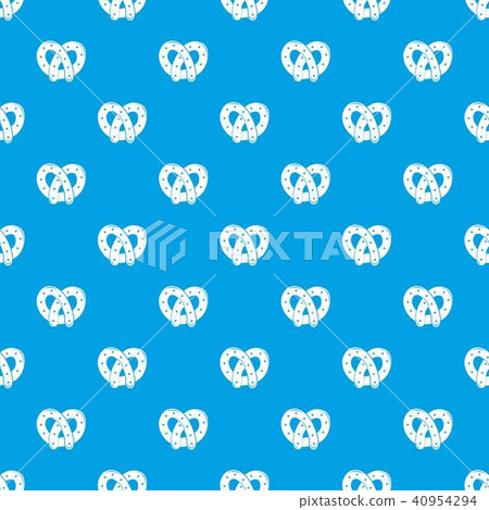 Pretzel pattern vector seamless blue 40954294