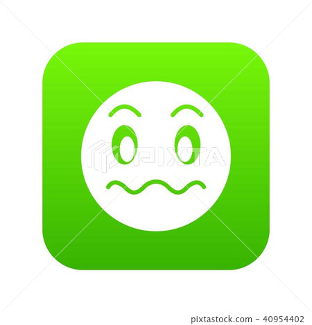 Suspicious emoticon digital green Suspicious emoticon digital green 40954402