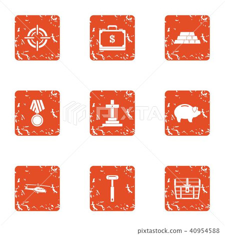 Cult icons set, grunge style 40954588