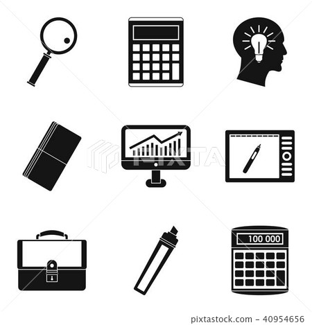 Home place icons set, simple style 40954656