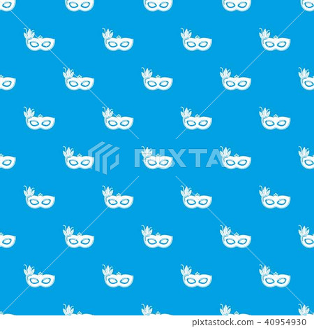 Carnival mask pattern vector seamless blue 40954930